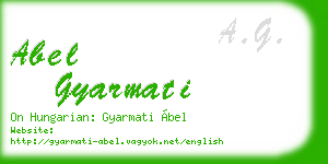 abel gyarmati business card