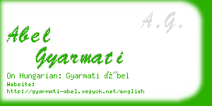 abel gyarmati business card